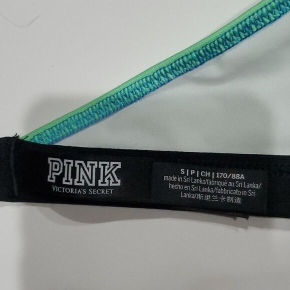 PINK Color Block Bikini in Blue & Green Size S - Picture 13 of 13